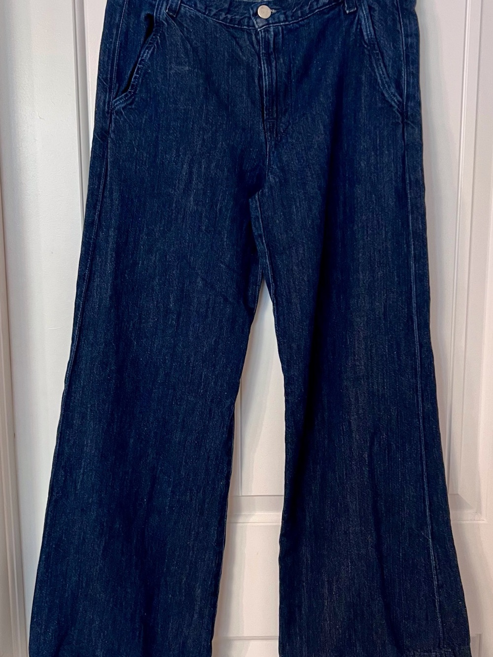 J Brand Dark Indigo Wide Leg Trouser style Jeans